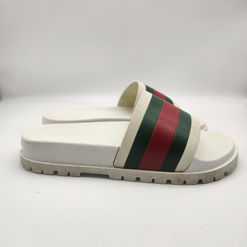 GUCCI Slides White size 8 *FREE SHIPPING*